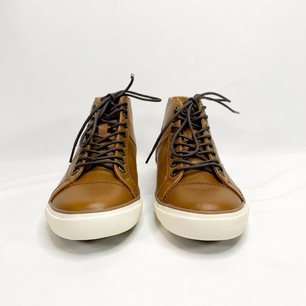 COACH Pete Soft Port Leather Sneaker 7.5 M Brown - Picture 3 of 8